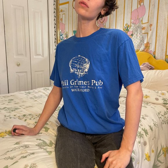 Blue cotton Phill Grimes Pub barrel t shirt! - Picture 5 of 9